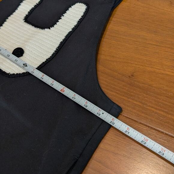 NWT URLAZH Black Overall with Knit Rabbit Sleeveless Midi Dress, size M - Picture 6 of 7